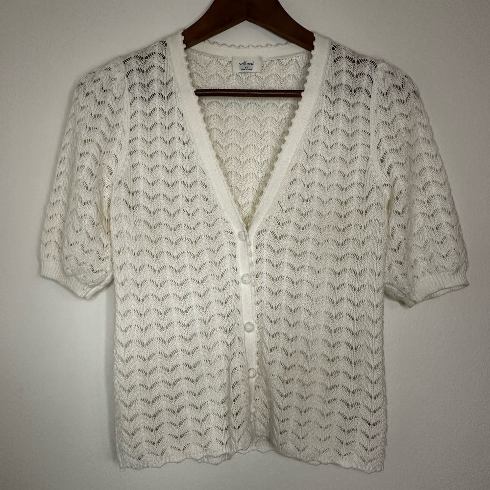 Wilfred Cream Knit Cardigan